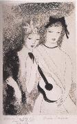Marie Laurencin Woman Holding guitar china oil painting artist